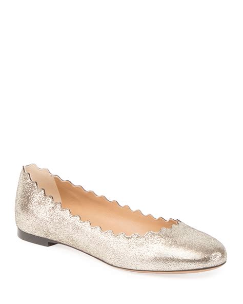 chloe flats ballet|chloe scalloped flats sale.